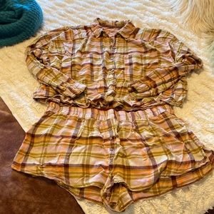 Free People Matching Top & Shorts PJ set